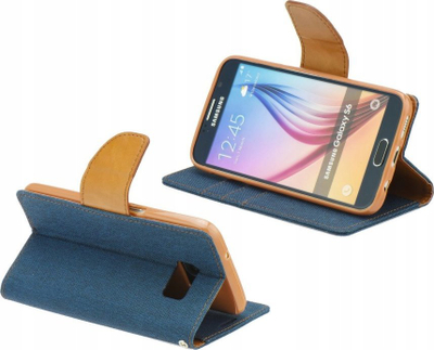 Kapak telefoni OEM Canvas Book për Xiaomi Redmi 13C POCO C65, me portofol, magnetik, blu navy