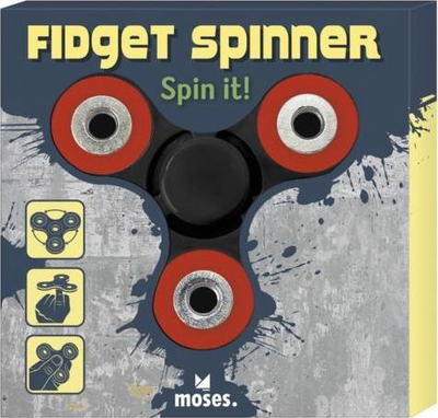 Fidget spinner Moses, plastik, me kushineta çeliku, i zi