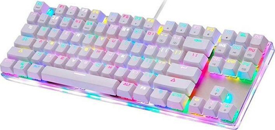 Гејминг тастатура Motospeed K87S, механичка OUTEMU Red, RGB, бела