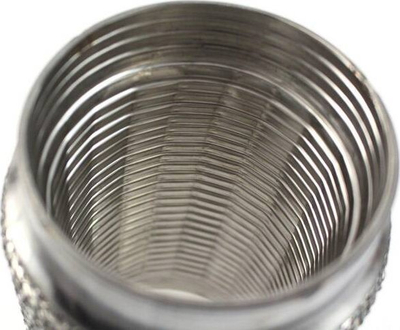 Gyp fleksibël shkarkimi 304SS, 51mm, 150mm, i argjendtë