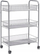Rafth me rrota Zeller Rolling Cart Mesh, 3 kate, metal, gri