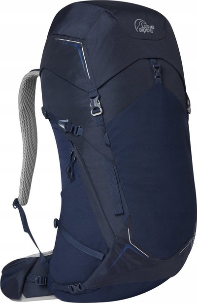 Çantë shpine Lowe Alpine AirZone Trek 35:45, 35L–45L, me sistem ajrosjeje mbrapa, blu e errët