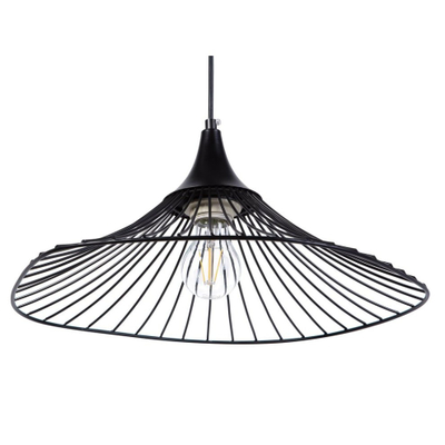 Lampë varëse Beliani Giona, metal, stil industrial, e zezë