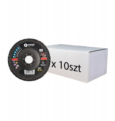 Disk abraziv pastrimi Andre CBS Soft, 125x22.23mm, set me 10 copë, i zi