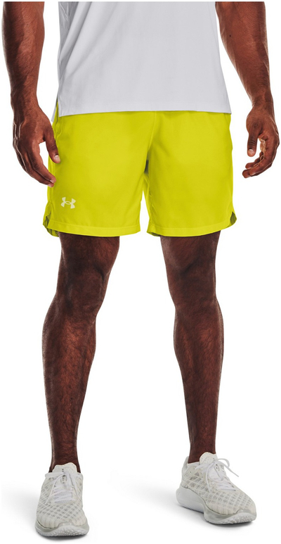 Кратки панталони за трчање Under Armour Launch Run за мажи, дишливи, брзо сушење, жолти