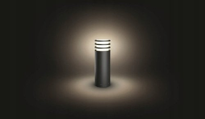 Shtyllë e jashtme LED Philips Hue Lucca, 9W, 806 lm, anthracite
