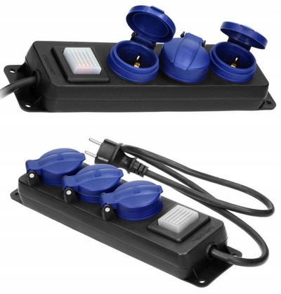 Zgjatës Orno, 3 dalje Schuko, 3500 W, 3 m, IP44