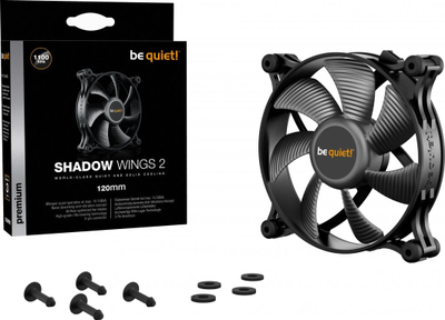 Ftohës Shadow Wings 2 (BL084), 120mm, i zi