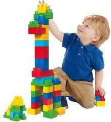Set Mega Bloks First Builders - Blue Bag, 80 elemente