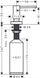Dozator sapuni Hansgrohe Liquid Dispenser A71, 500 ml, 91 mm, krom