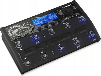 Procesor vokali TC Helicon VoiceLive 3 Extreme, me looper të brendshëm, plot efekte, ngjyrë e zezë