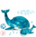 Set lodrash për natë Cloud B Tranquil Whale, dritë nate me projeksion, melodi qetësuese, blu