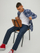 Këmishë JACK&JONES JJECLASSIC Slim Fit, e kaltër