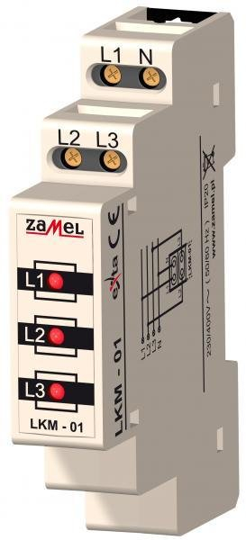 Tregues tensioni Zamel LKM-01-10, 1P, 230V, gri