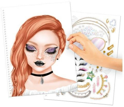 Libër ngjyrosjeje Depesche TOPModel Make up, 20 faqe, me ngjitësa, shumëngjyrësh