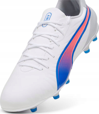 Këpucë futbolli Puma KING Match FG AG 107863 02, për burra, e bardhë