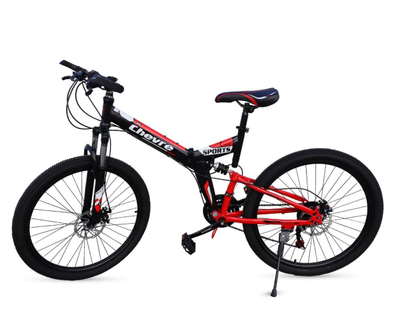 BICIKLETE 26" CHEVRE METAL FRAME ME ARMOTIZUES  21SPEED 38MM FOLDING /Zezë Kuqe