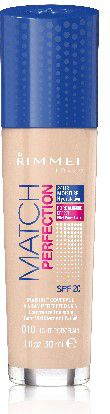 Фондација Rimmel Match Perfection, бр. 010, светла порцелан боја, 30 ml