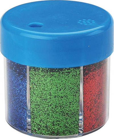 Gliter dekorativ KEYROAD Glitter Sparkle, 60g, set me ngjyra të përziera