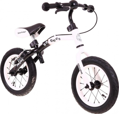 Biçikletë ekuilibri SporTrike Boomerang, 12", frenë V-brake, e bardhë