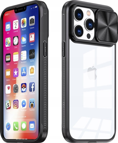 Këllëf Maximus MX Camslider për iPhone 11 Pro, 5.8", mbron kamerën, i zi transparent
