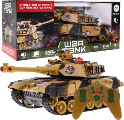 Lodër tank me telekomandë WAR Tank, 2.4GHz, 1:18, ngjyrë rere