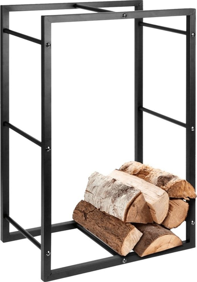 Stendë për dru zjarri ProGarden, drejtkëndore, 45x28x70 cm, metal, e zezë