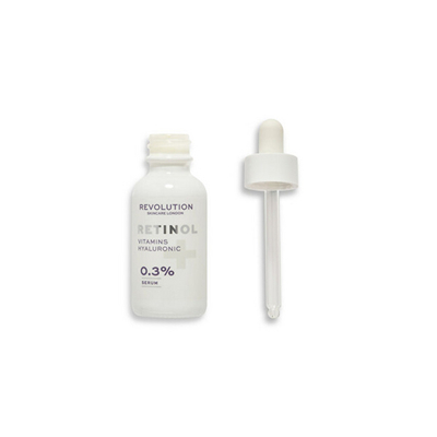 Серум за лице Revolution Skincare 0.3% ретинол со витамини и хијалуронска киселина, 30 мл