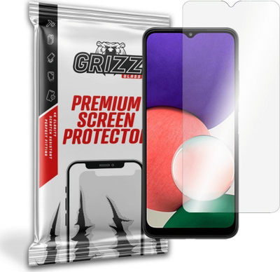 Xham mbrojtës hibrid GrizzGlass për Samsung Galaxy A22 5G, shumë i kthjellët, me shtresë kundër yndyrës, transparent