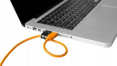 Kабел USB TetherTools TetherPro USB C во USB 2.0 Mini B 8 Pin, 4.6m, портокалов