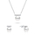 Set bizhuteri për femra Brilio Silver, vathë + qafore, i argjendtë