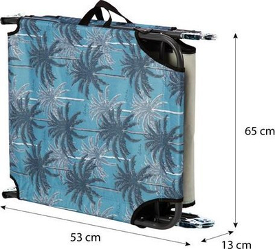 Shezlong plazhi NILS NC1641, palos, 186x53 cm, blu me palma