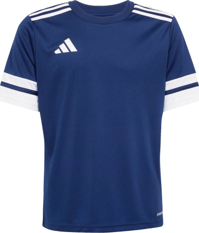 Bluzë sportive adidas Squadra 25 Jr JJ0053, për kalamajt, poliester i riciklum, e bardhë