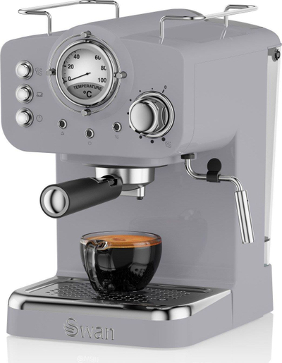 Makinë kafeje Swan Pump Espresso SK22110GRN, 1100W, e hirtë
