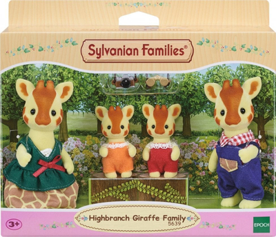 Set lodrash Sylvanian Families Giraffe Family 5639, familje gjirafash, për fëmijë 3+