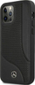 Mbrojtëse telefoni Mercedes-Benz Hard Case, për iPhone 12 Pro Max, lëkurë natyrale, e zezë