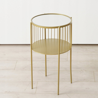 Tavolinë anësore Lobo Metal Table, 33 x 55.5 cm, ngjyrë ari