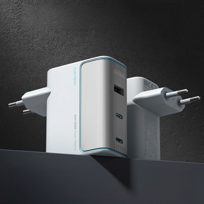Karikues muri Cuktech AD1003EU, 100W GaN, 2x USB-C USB-A, i bardhë