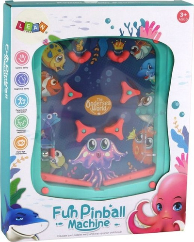 Lojë dore pinball Leantoys Mini, e vogël për tu mbajtur në dorë, e gjelbër
