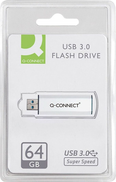 Memorie USB Q-Connect KF16371, 64GB, USB 3.0, argjendtë e zezë