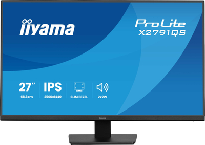 Monitor Iiyama ProLite X2791QS-B1, 27", Quad HD, i zi