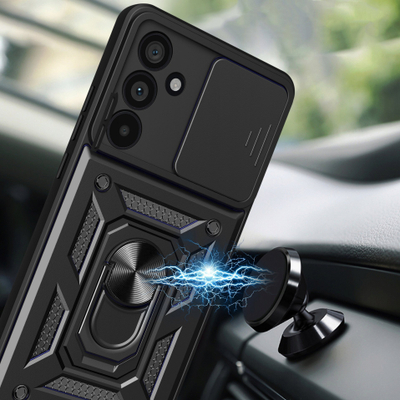Маса за телефон Tech-Protect Camshield Pro за Galaxy A56 5G, прстен 360°, заштита за камера, црна