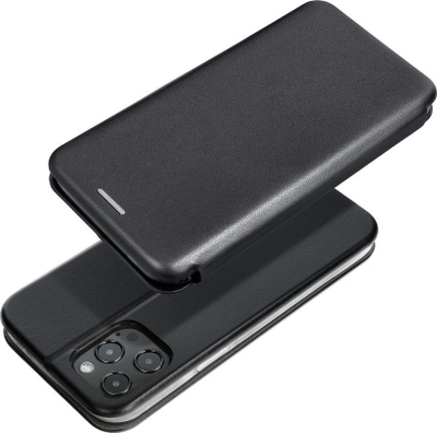 Këllëf telefoni Book Elegance për Samsung S23, me kapak, pamje lëkure, i zi
