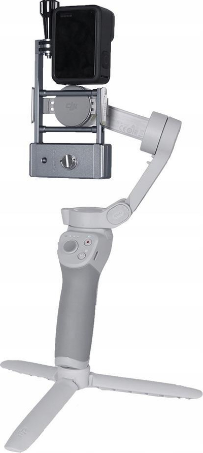 Mbajtëse gimbal SunnyLife për DJI OM 4, për GoPro Hero 10 9 8, aliazh alumini, gri