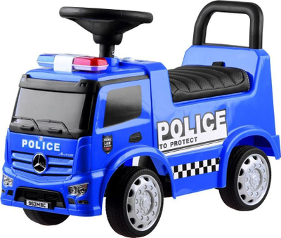 Makinë shtytëse Mercedes Police ZA3690, ride on për fëmijë, me ndarje magazinimi, e kaltër
