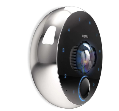 Video derë inteligjente Fibaro Intercom, Full HD, PIN dhe Bluetooth, e zezë gri