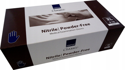 Doreza mjekësore ABENA Classic Nitrile, pa pluhur, 150 copë, madhësia XL 9-10, blu