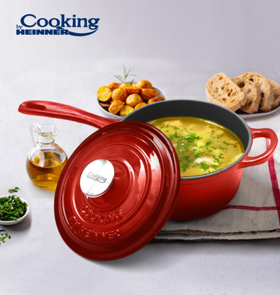 Kaserolë gize Cooking by Heinner Red Line, 19 x 9 cm, 1.8L, e kuqe