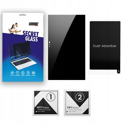 Заштитно приватно стакло Grizz SecretGlass за MacBook Air 13.6" M4 2025, мат, црно