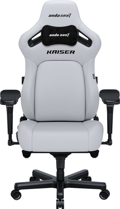 Karrige gaming AndaSeat Kaiser 4 Series XL, lëkurë PVC e mirë, ergonomike, e bardhë